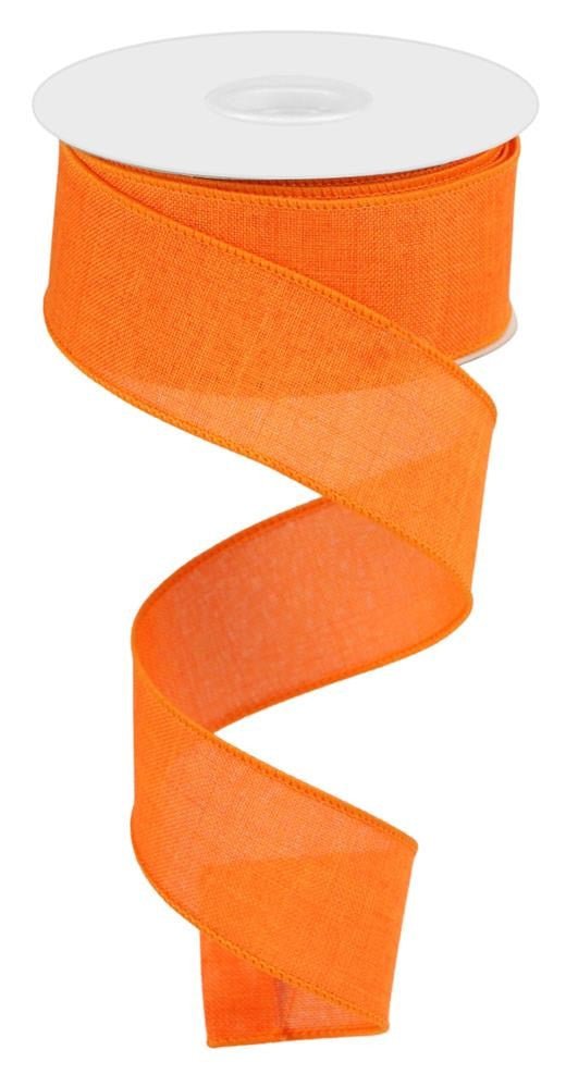 1.5" New Orange Royal Faux Burlap Ribbon - 10Yd - RG1278HW - The Wreath Shop