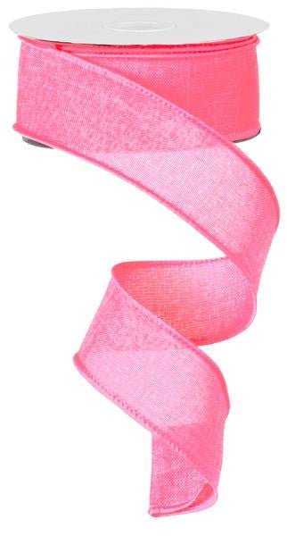 1.5" Pink Royal Faux Burlap Ribbon - 10Yds - RG127822 - The Wreath Shop