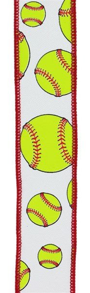 1.5" Softball Ribbon - 10yds - RGA172127 - The Wreath Shop