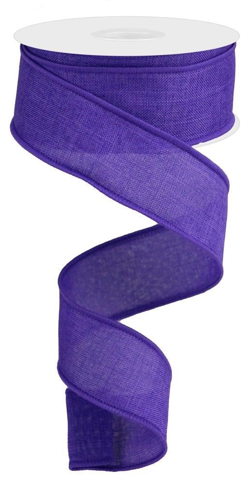 1.5" x 50yd New Purple Royal Faux Burlap Ribbon - RG52786A - The Wreath Shop