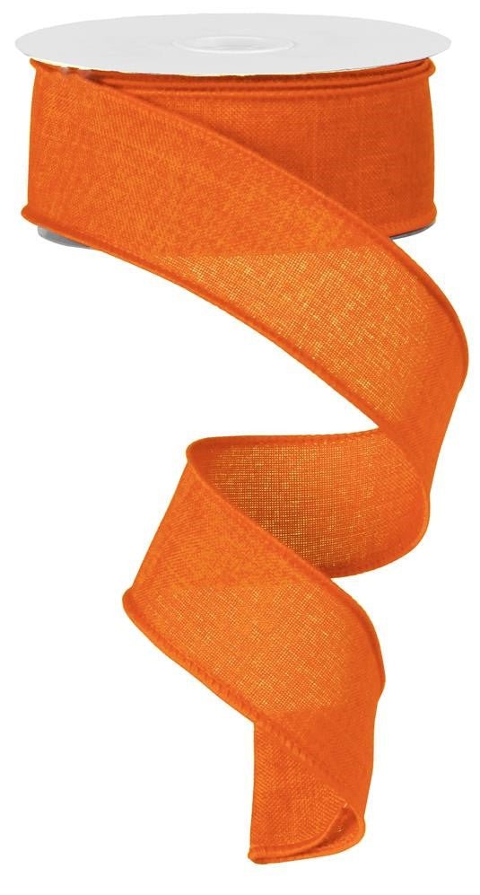 1.5" x 50yd Orange Royal Faux Burlap Ribbon - RG527820 - The Wreath Shop