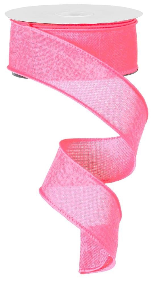 1.5" x 50yd Pink Royal Faux Burlap Ribbon - RG527822 - The Wreath Shop