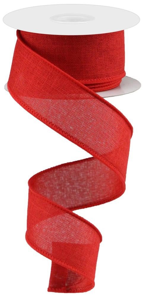 1.5" x 50yd Red Royal Faux Burlap Ribbon - RG527824 - The Wreath Shop