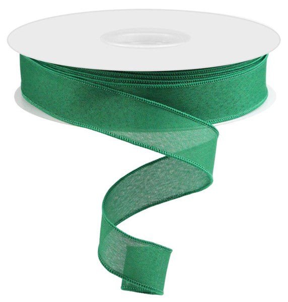 1.5" x 50yd Value Faux Burlap Ribbon: Emerald Green - RC500006 - The Wreath Shop