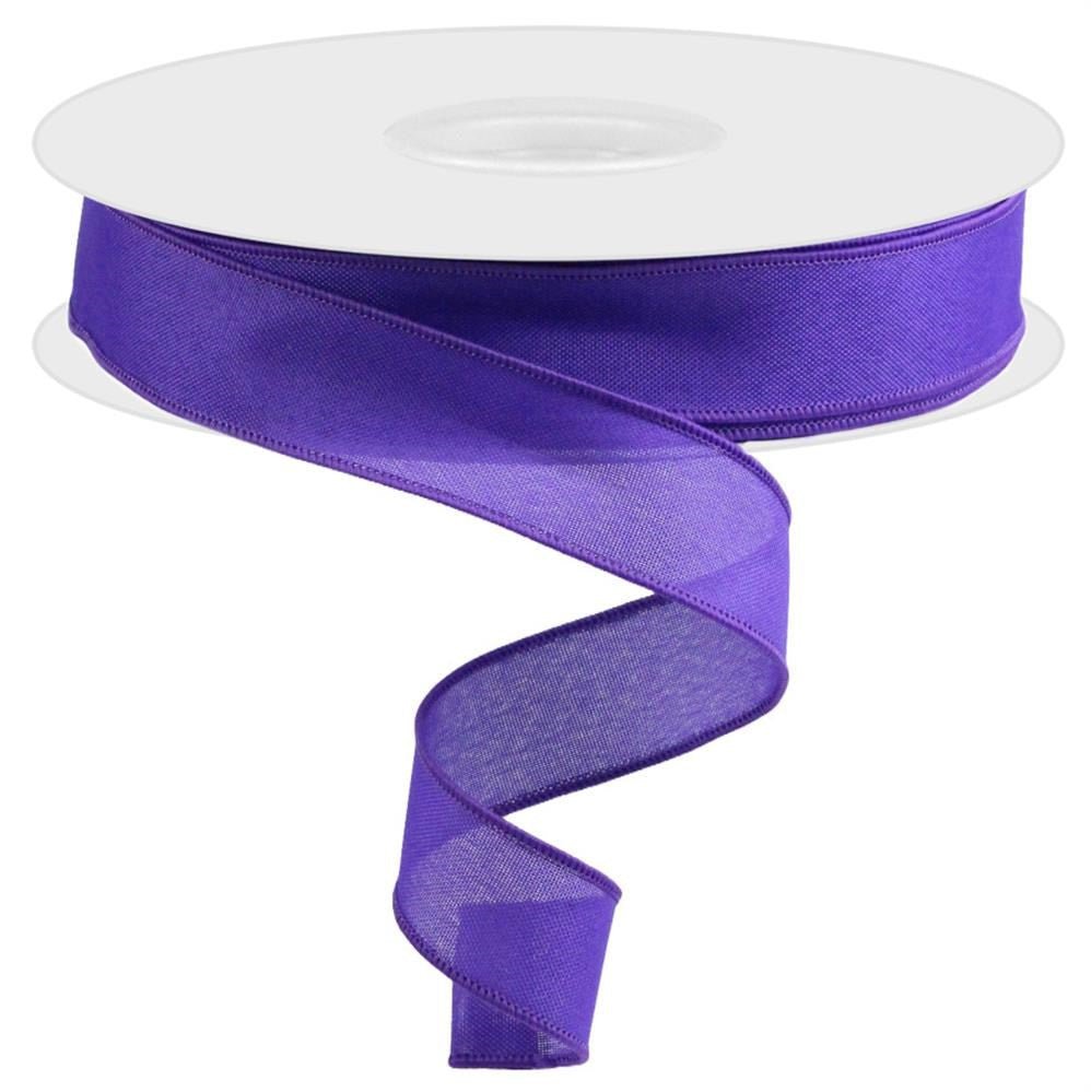 1.5" x 50yd Value Faux Burlap Ribbon: Purple - RC500023 - The Wreath Shop