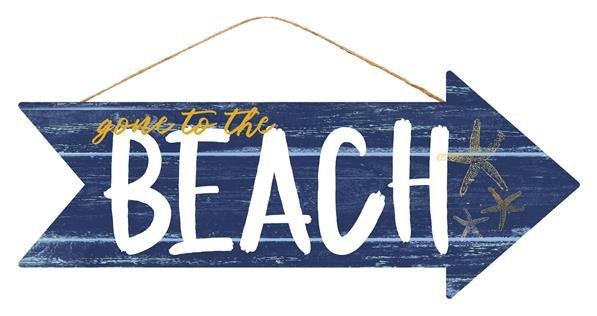 16" Gone to the Beach Arrow Sign - AP8338 - The Wreath Shop