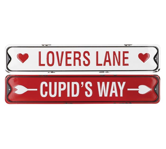 16" Valentine's Day Street Signs - 9738340-Lovers - The Wreath Shop