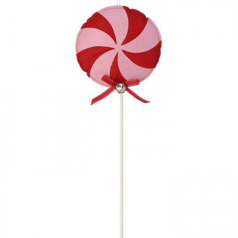 17" Felt Candy Lollipop: Red/Pink - MTX71755 MULTI - The Wreath Shop