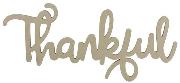 17.5" Thankful Sign, MDF Unfinished - AB2468 - The Wreath Shop