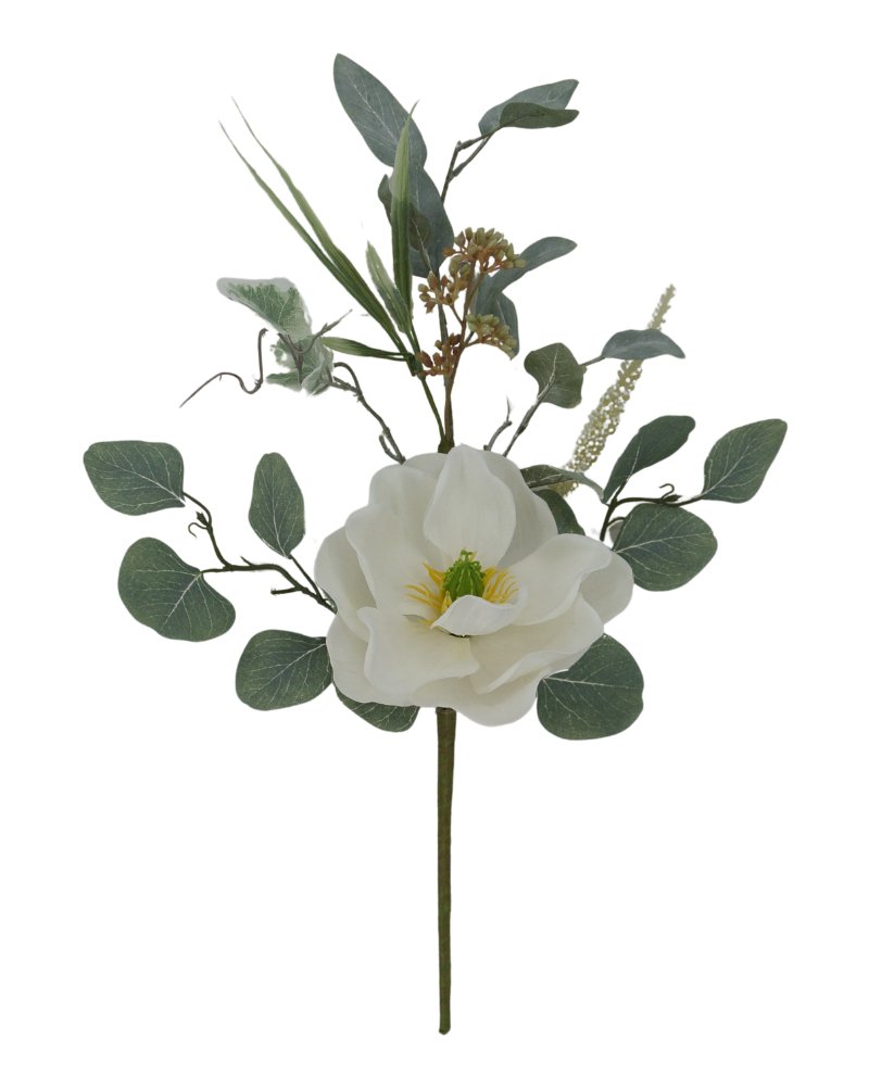 18" Magnolia Eucalyptus Pick - 83525 - The Wreath Shop