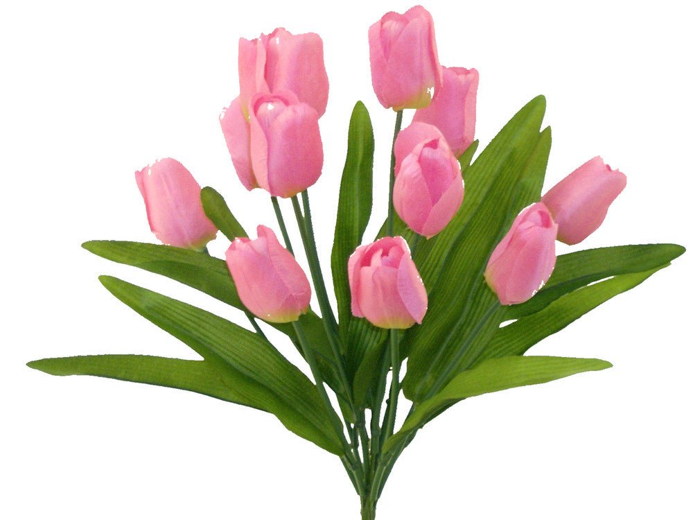 20" Tulip Bush: Pink (12) - 61386PNK - The Wreath Shop