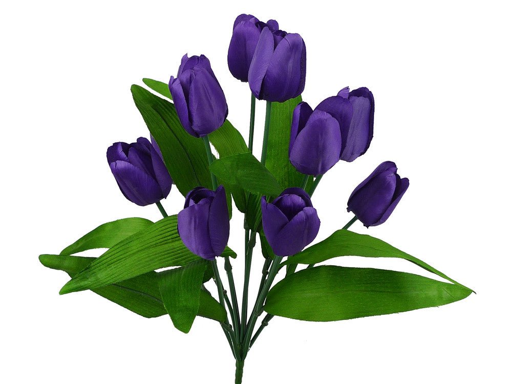 20" Tulip Bush: Purple (12) - 61386PUR - The Wreath Shop