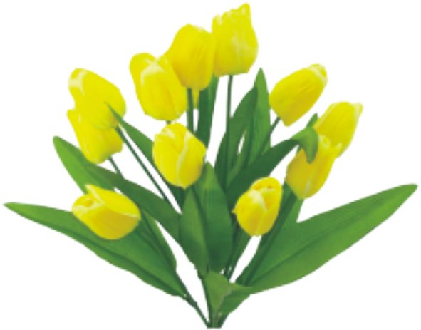 20" Tulip Bush: Yellow (12) - 61386YW - The Wreath Shop