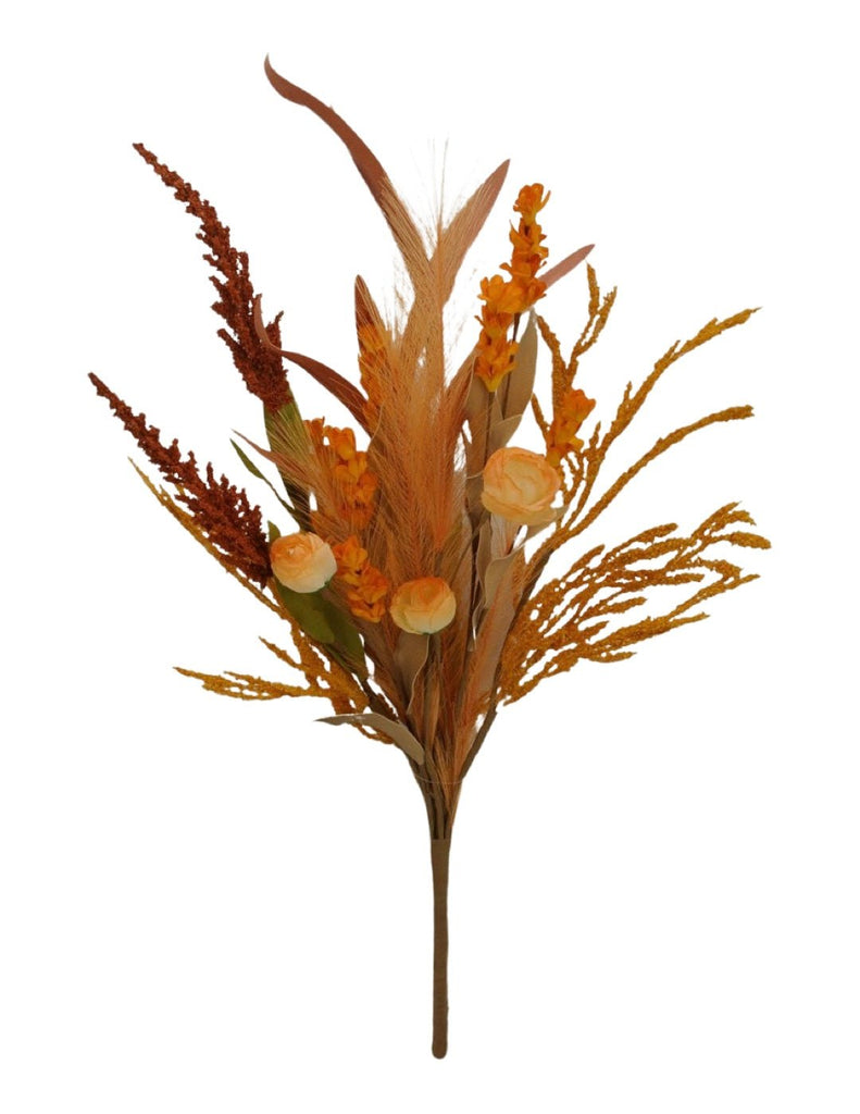 21" Heather Reed Grass Spray: Orange - 63498-OR - The Wreath Shop