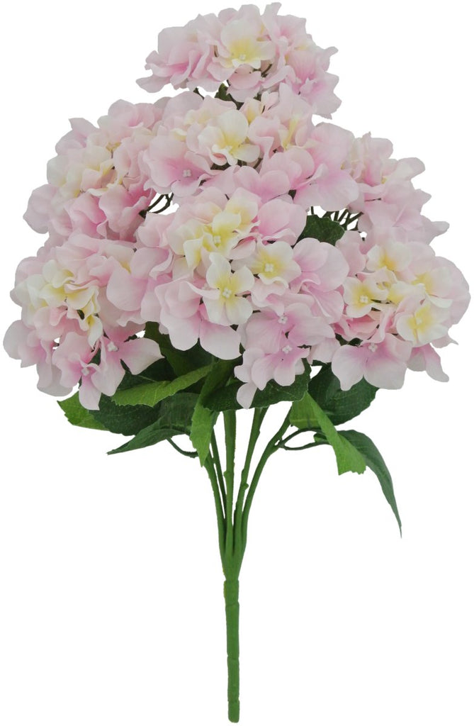 21" Hydrangea Bush: Pink (7) - 82514-PK - The Wreath Shop