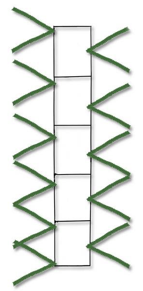 22" Wire Work Pencil Rail Form: Green - XX759709 - The Wreath Shop