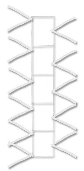 22" Wire Work Pencil Rail Form: White - XX759827 - The Wreath Shop