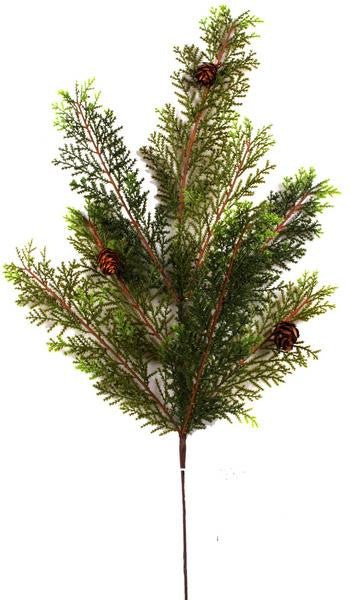 23" Cedar Pine Cone Spray - XV693876 - The Wreath Shop
