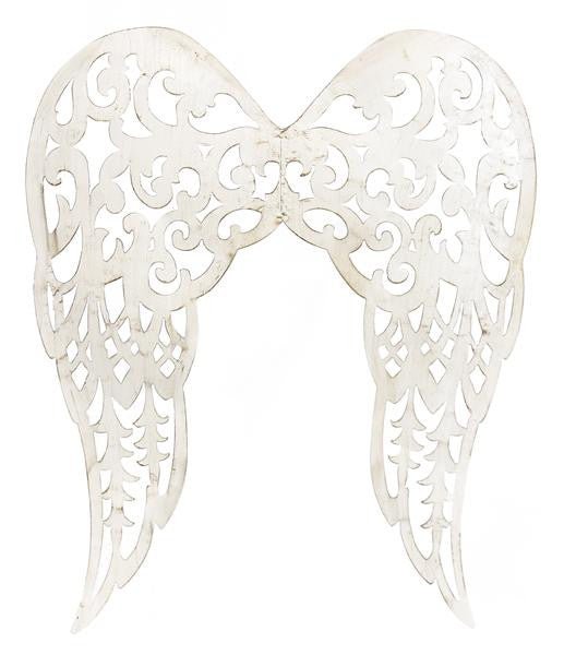 24" Filigree Angel Wings: Antique Cream - MM1113K5 - The Wreath Shop