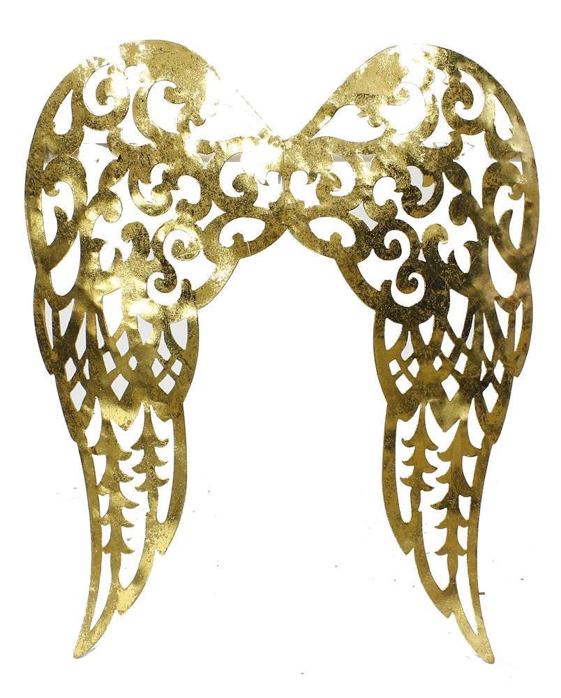24" Filigree Angel Wings: Gold - MM111331 - The Wreath Shop