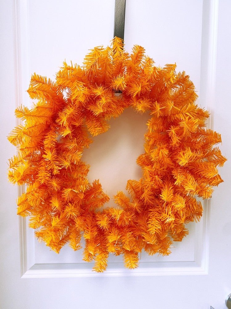 24" PVC Wreath: Orange - 82295-OR - The Wreath Shop