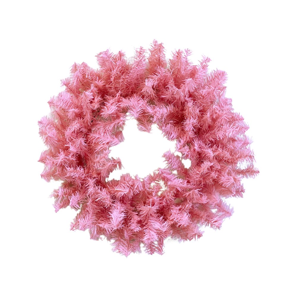 24" PVC Wreath: Pink - 82295-PK - The Wreath Shop