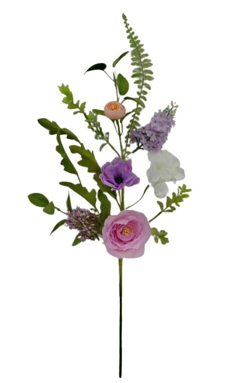 24" Ranunculus Lilac Spray - 64105 - The Wreath Shop