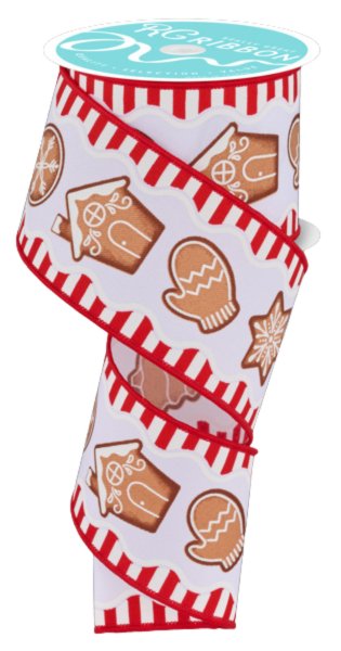 2.5" Gingerbread Cookie Ribbon - RGF119327 - The Wreath Shop