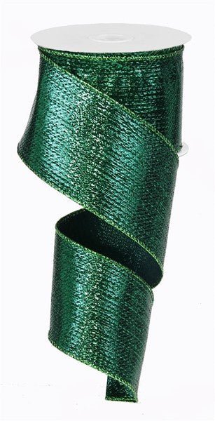 2.5" Metallic Emerald Green Ribbon - 10yds - RG0140006 - The Wreath Shop