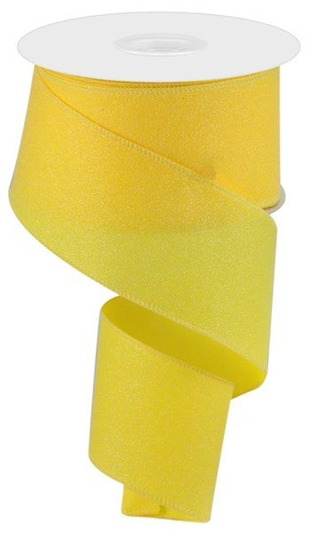 2.5" Shimmer Glitter Ribbon: Yellow - 10yds - RGC159729 - The Wreath Shop