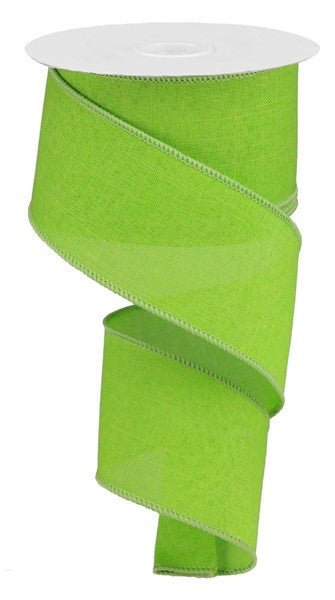 2.5" x 50yd Lime Green Royal Faux Burlap Ribbon - RG5279E9 - The Wreath Shop