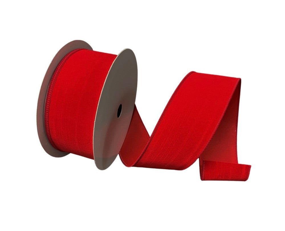 2.5" x 50yd Red Velvet Ribbon - X501140-13 - The Wreath Shop