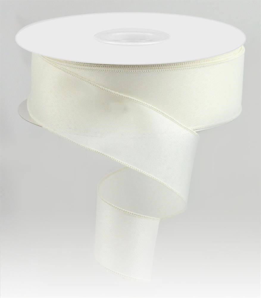 2.5" x 50yd Value Faux Burlap Ribbon: Cream (Ivory) - RC5001C2 - The Wreath Shop