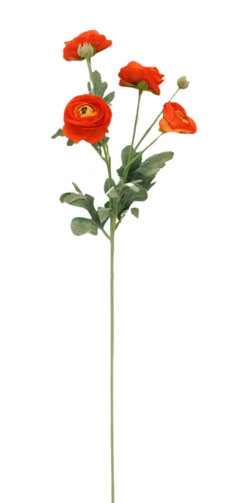 26" Ranunculus Spray: Orange - 84072-OR - The Wreath Shop