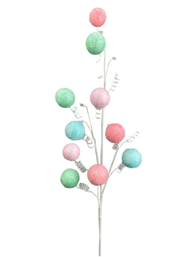 27" Gum Ball Spray: Mint/Pink/Blue - 85792MIBLPK - The Wreath Shop