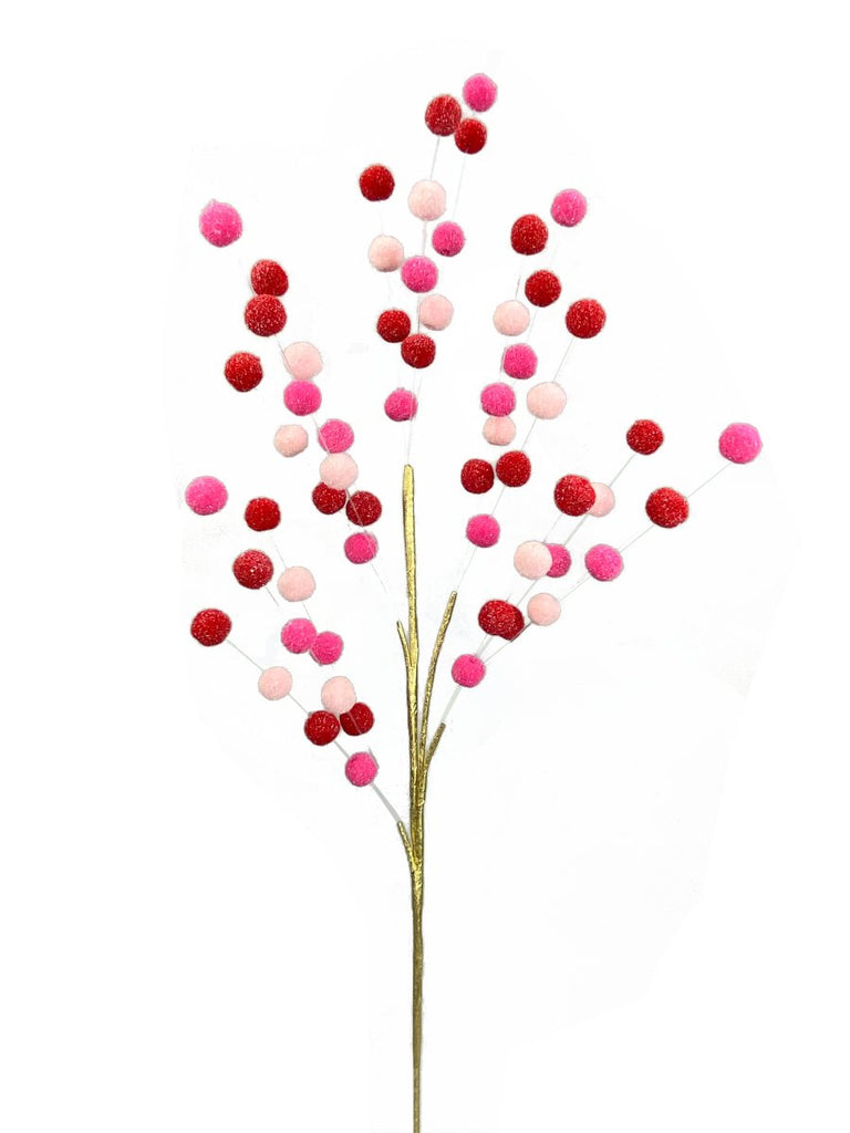 29" Felt Ball Spray: Red/Pink - 85737PKBTRD - The Wreath Shop