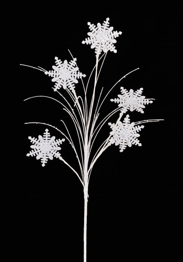 29" Glitter Snowflake Spray - XS966327 - The Wreath Shop
