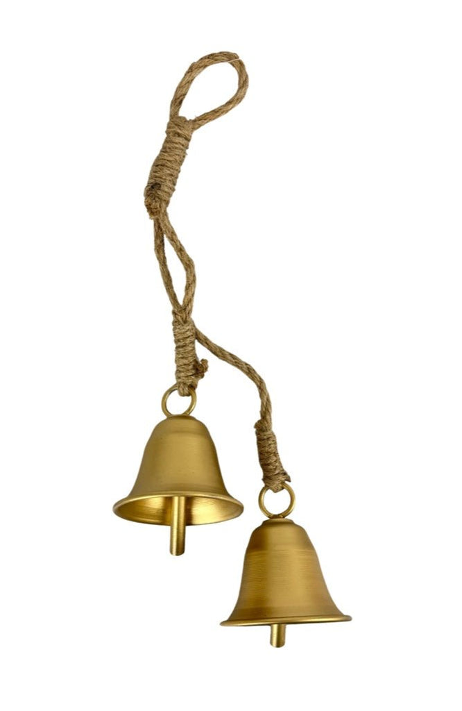 3" Double Gold Bell Hanger - XC4372 - The Wreath Shop