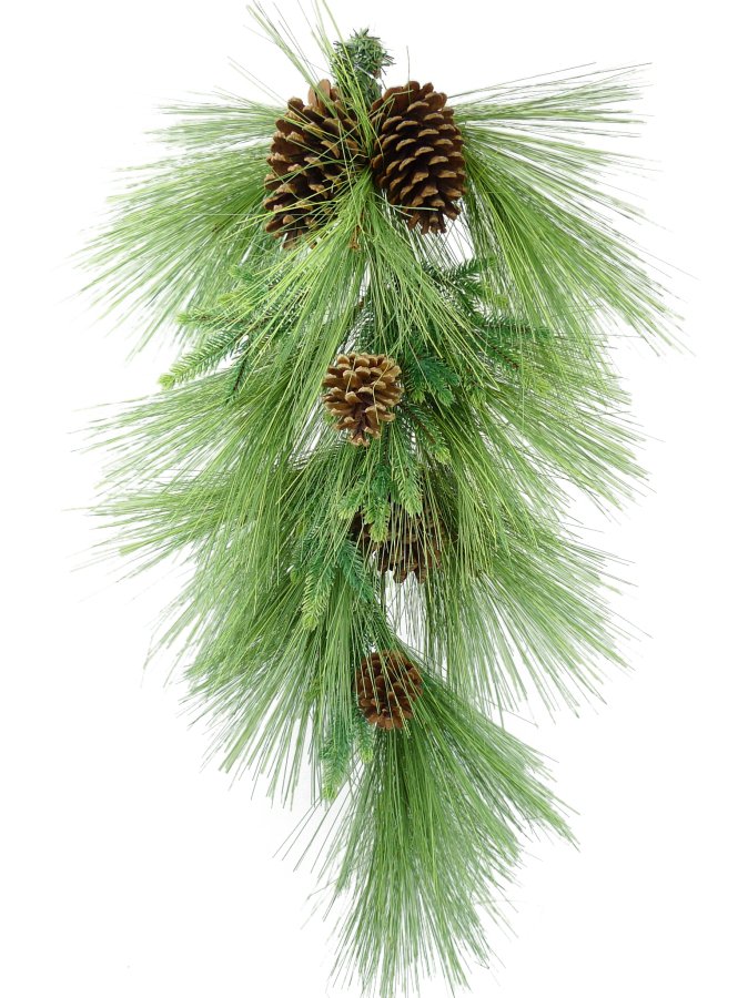 30" Long Needle Pine Teardrop - 84972TE30 - The Wreath Shop