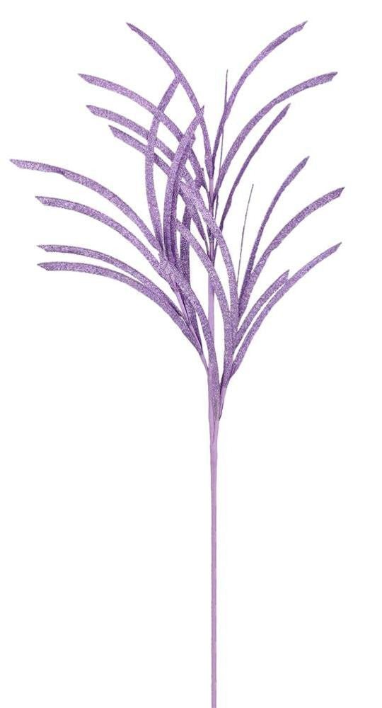 31" Glitter/Paper Grass Spray: Lavender - XS110013 - The Wreath Shop
