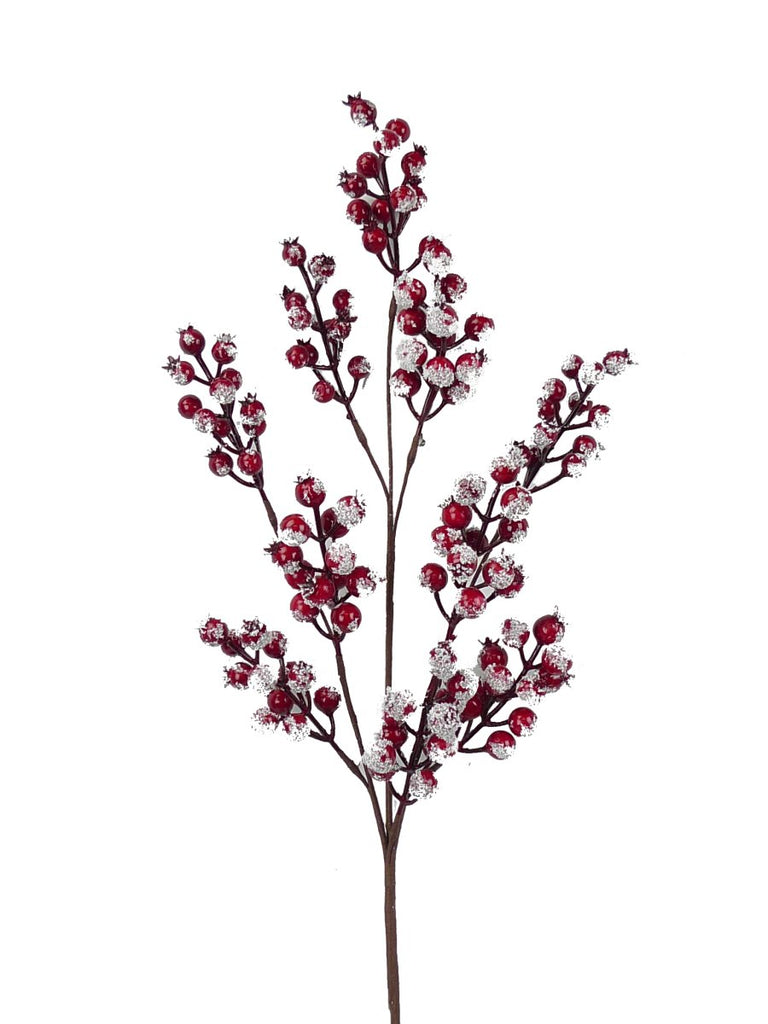 31" Snowy Red Berry Spray - 83571RD - The Wreath Shop