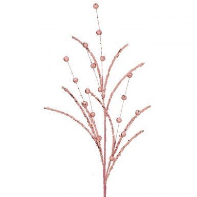 35" Glitter/Sequin Bead Spray: Blush Pink - MTX68968 - The Wreath Shop