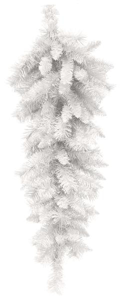 36" Belgium Spruce Teardrop Form: White - XX202827 - The Wreath Shop