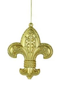 4" Matte Fleur de Lis Ornament: Gold - HG113999 - The Wreath Shop