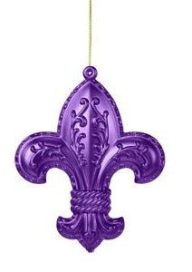 4" Matte Fleur de Lis Ornament: Purple - HG113999-purple - The Wreath Shop