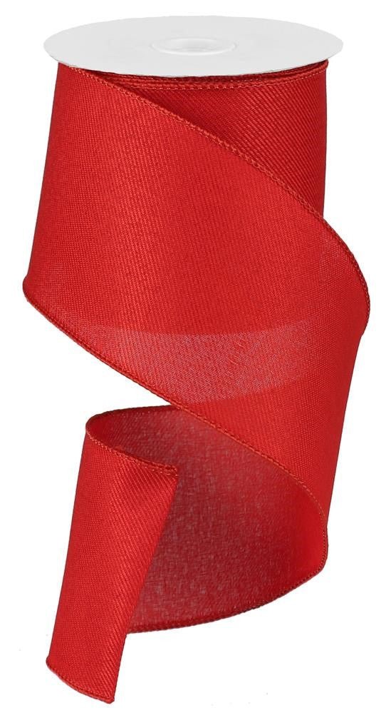 4" Red Royal Denim Ribbon - 10yds - RG156524 - The Wreath Shop