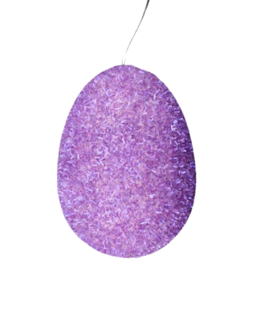 5" Glitter Egg Ornament: Purple - HE4178-Purple - The Wreath Shop