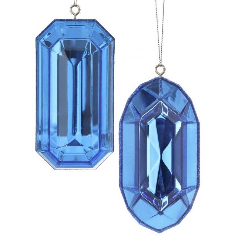5" Precious Cut Gem Ornament: Sapphire Blue - MTX67414 SAPH - The Wreath Shop