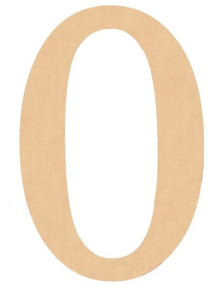5" Wooden Number: 0 - AB2113 - The Wreath Shop