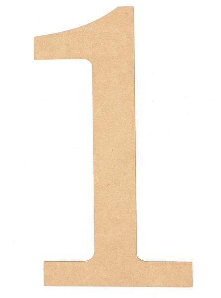 5" Wooden Number: 1 - AB2114 - The Wreath Shop